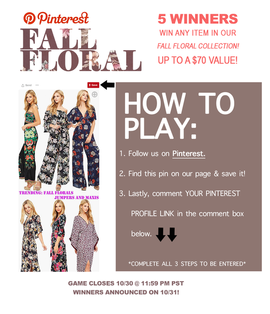 Pinterest Giveaway Part II!