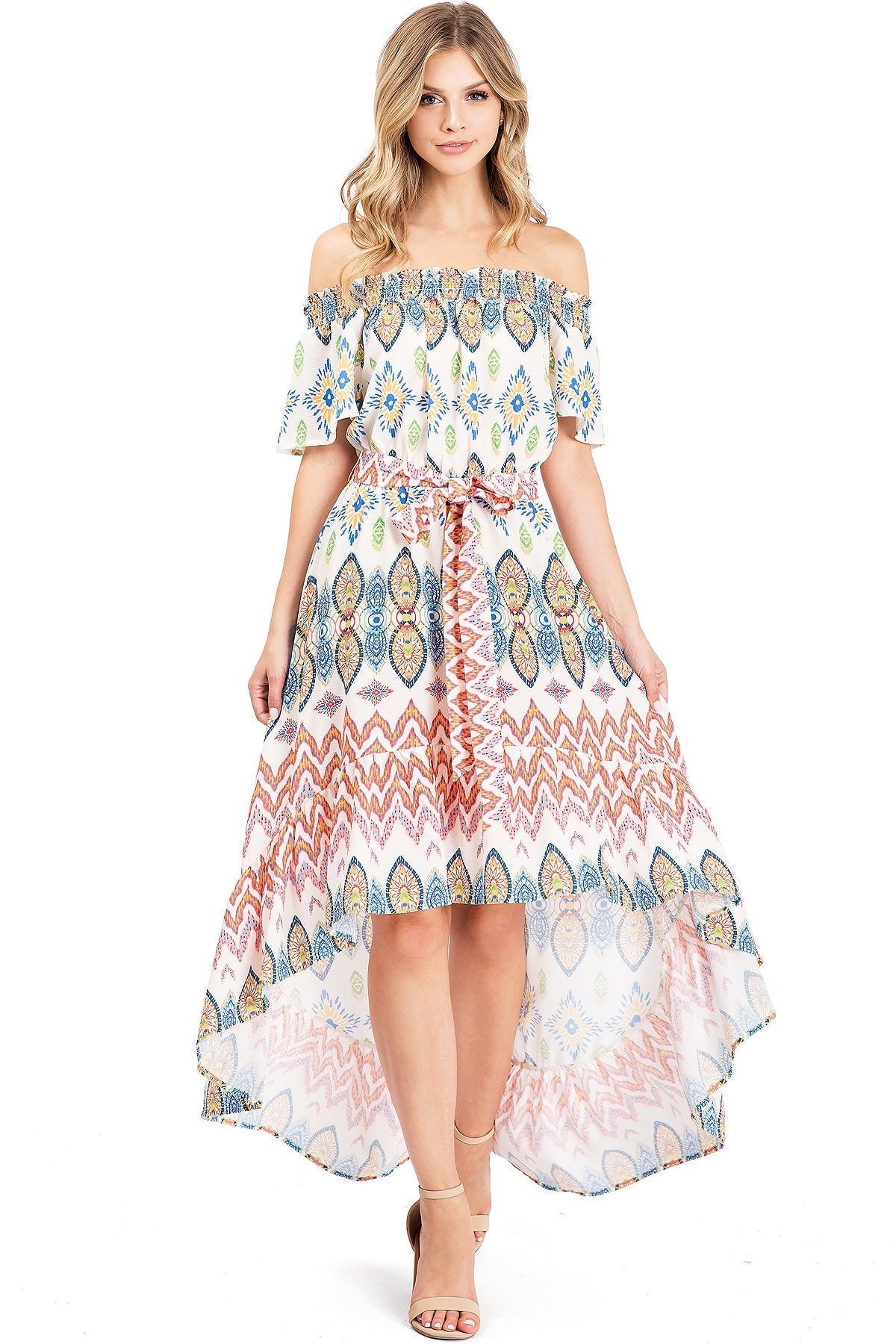 Rising Sun Hi-Lo Dress