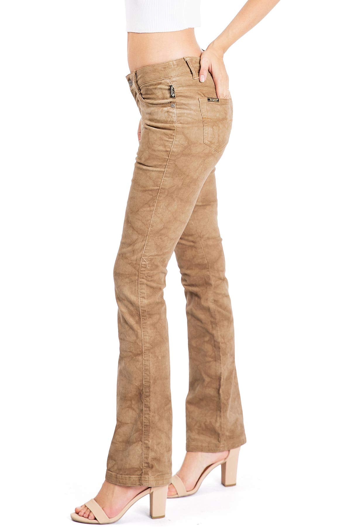 Marbled Corduroy Bootcut Pants