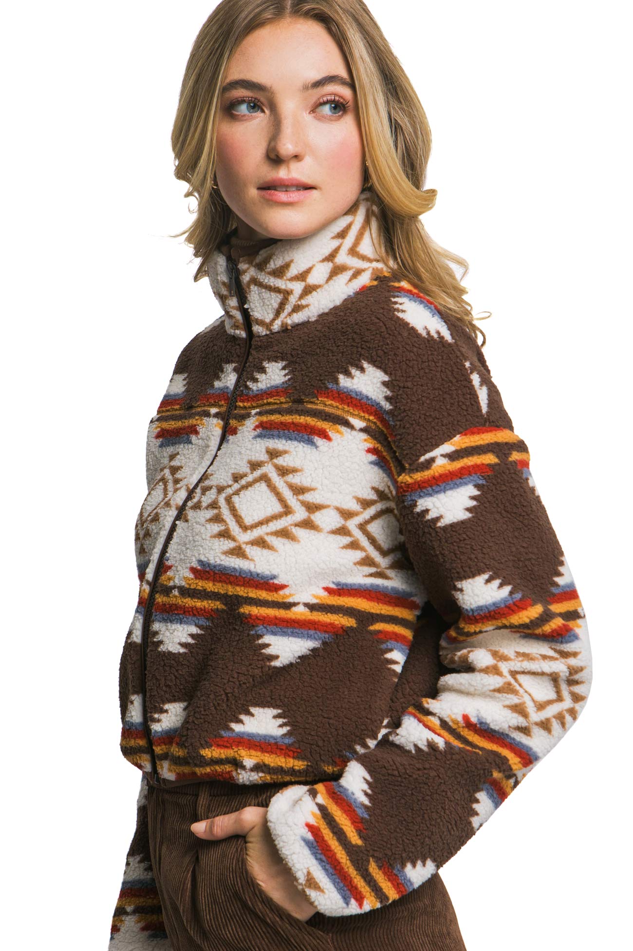Print Sherpa Jacket