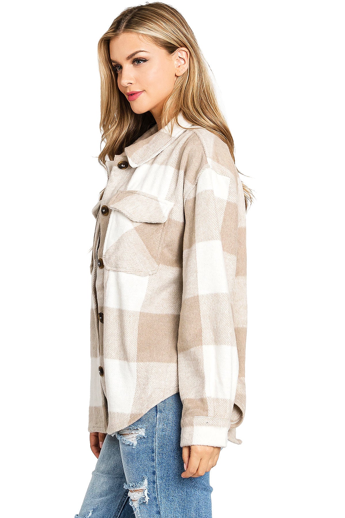 Gingham Button Down Shacket