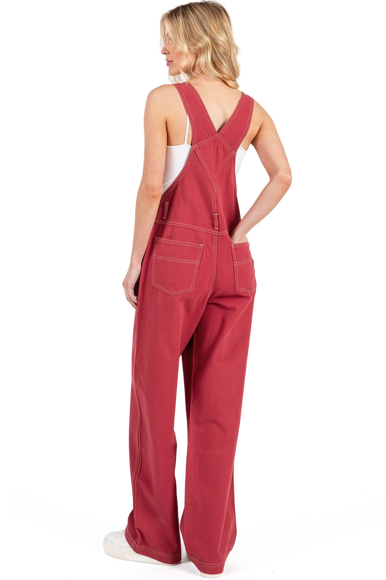 Lana Roux 90s Retro Dungaree Summer Canvas Overalls