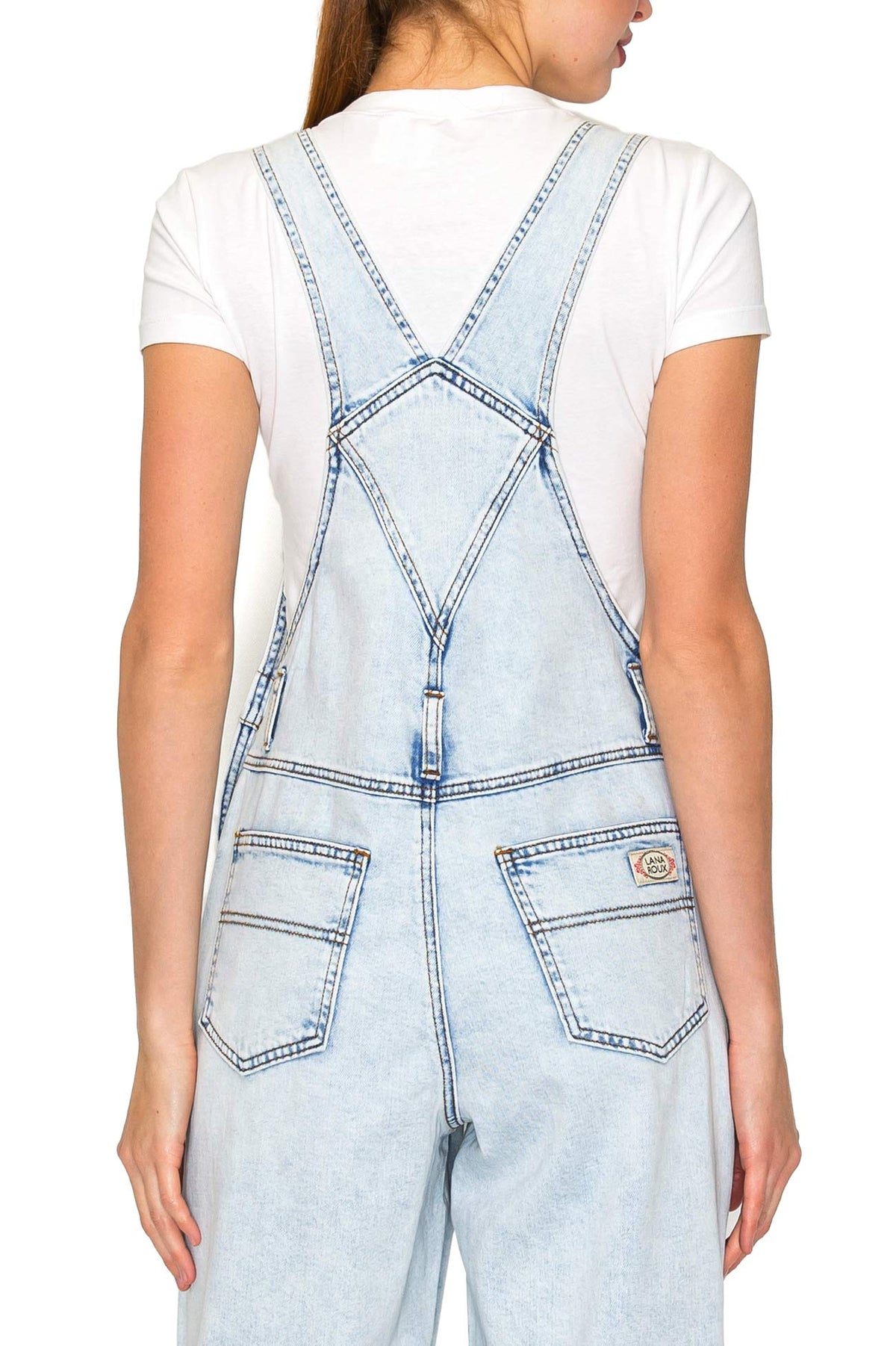 Lana Roux 90s Retro Ultra Soft Stretch Fit Overalls - Pink Ice