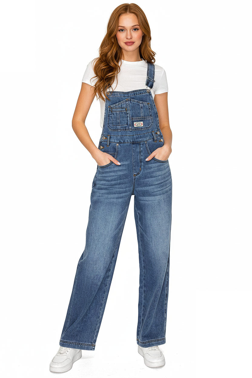 Lana Roux 90s Retro Ultra Soft Stretch Fit Overalls