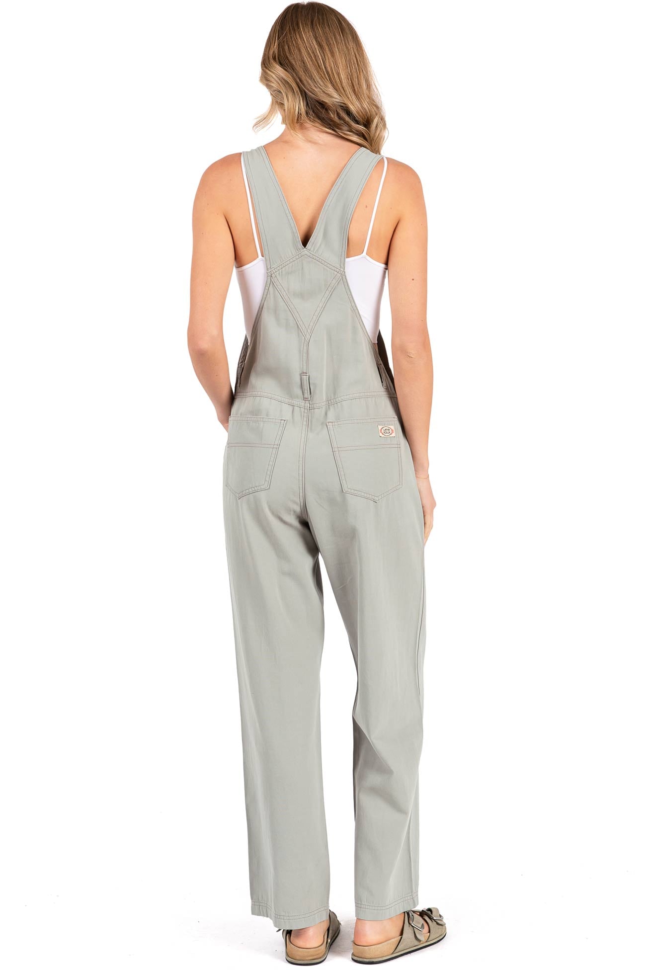 Lana Roux 90s Retro Dungaree Summer Canvas Overalls