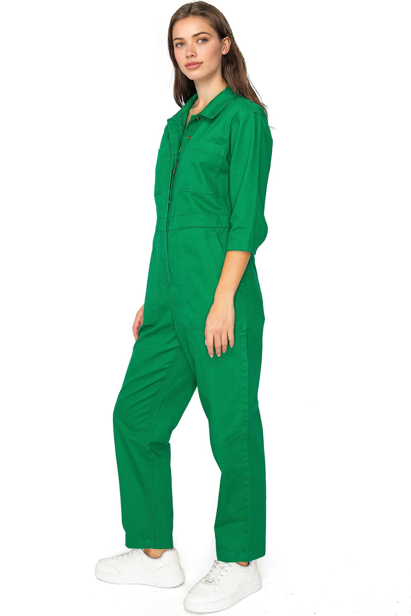 Lana Roux Coverall Aviator Jumpsuit