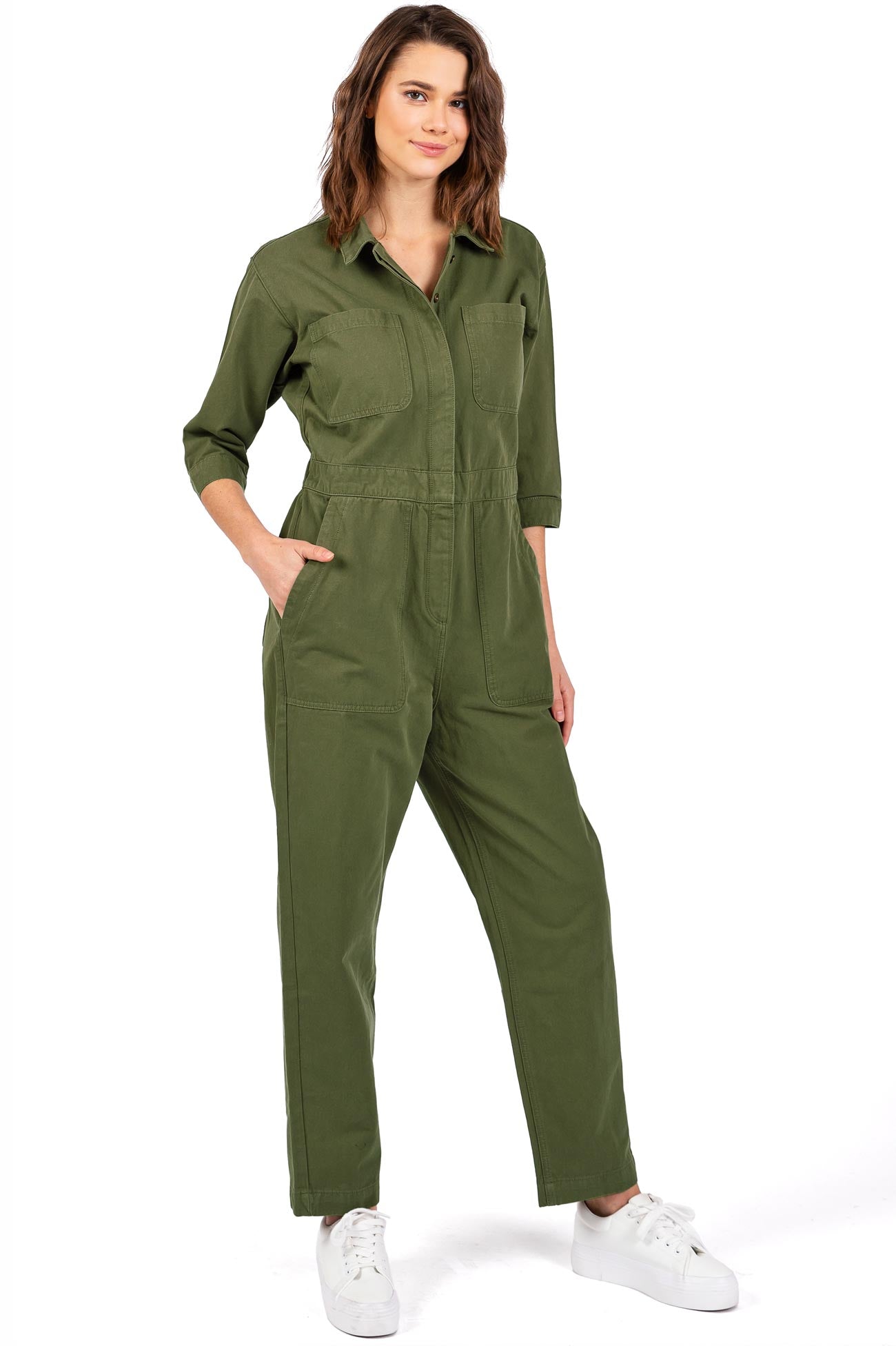 Lana Roux Coverall Aviator Jumpsuit