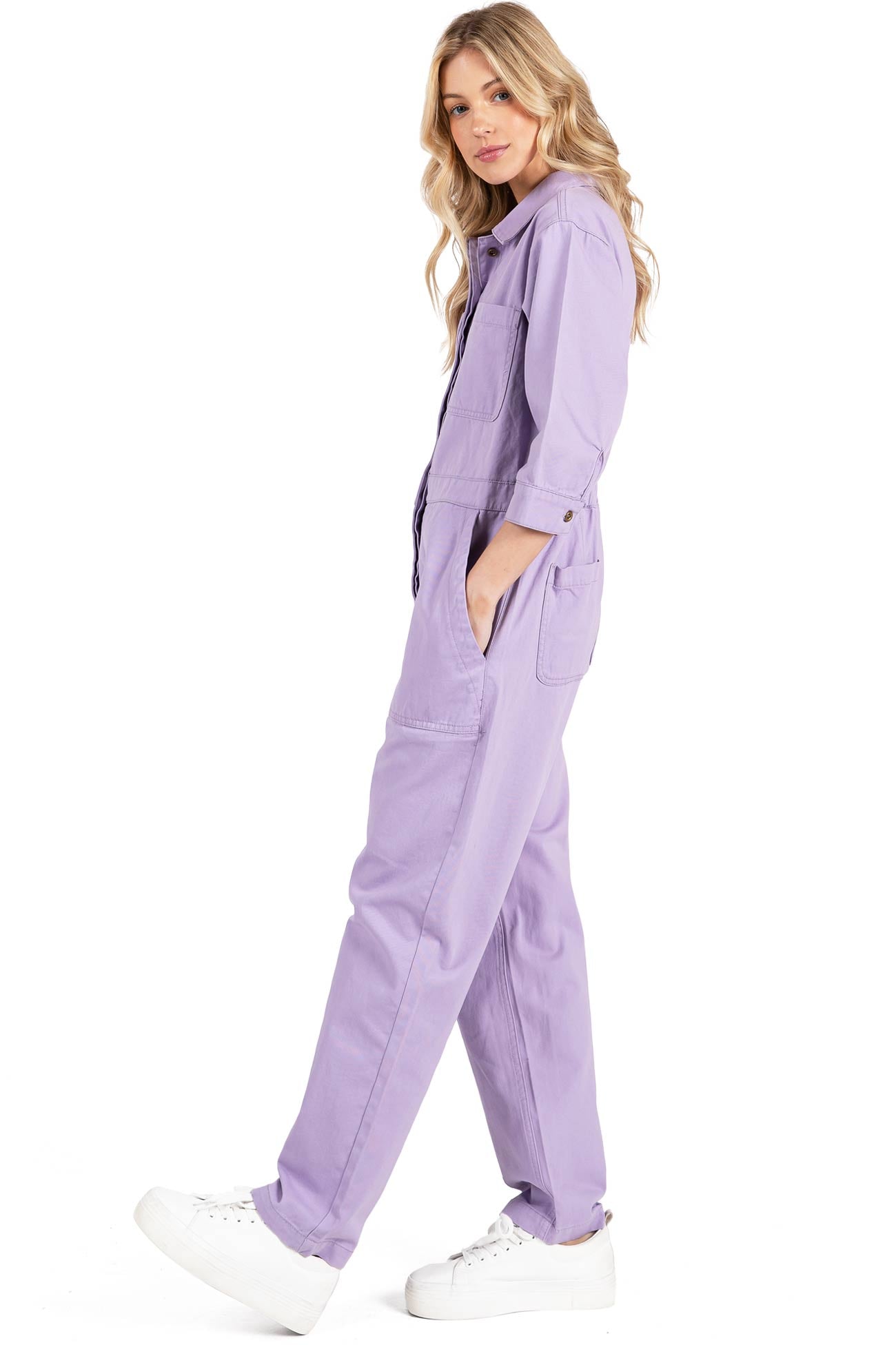 Lana Roux Coverall Aviator Jumpsuit