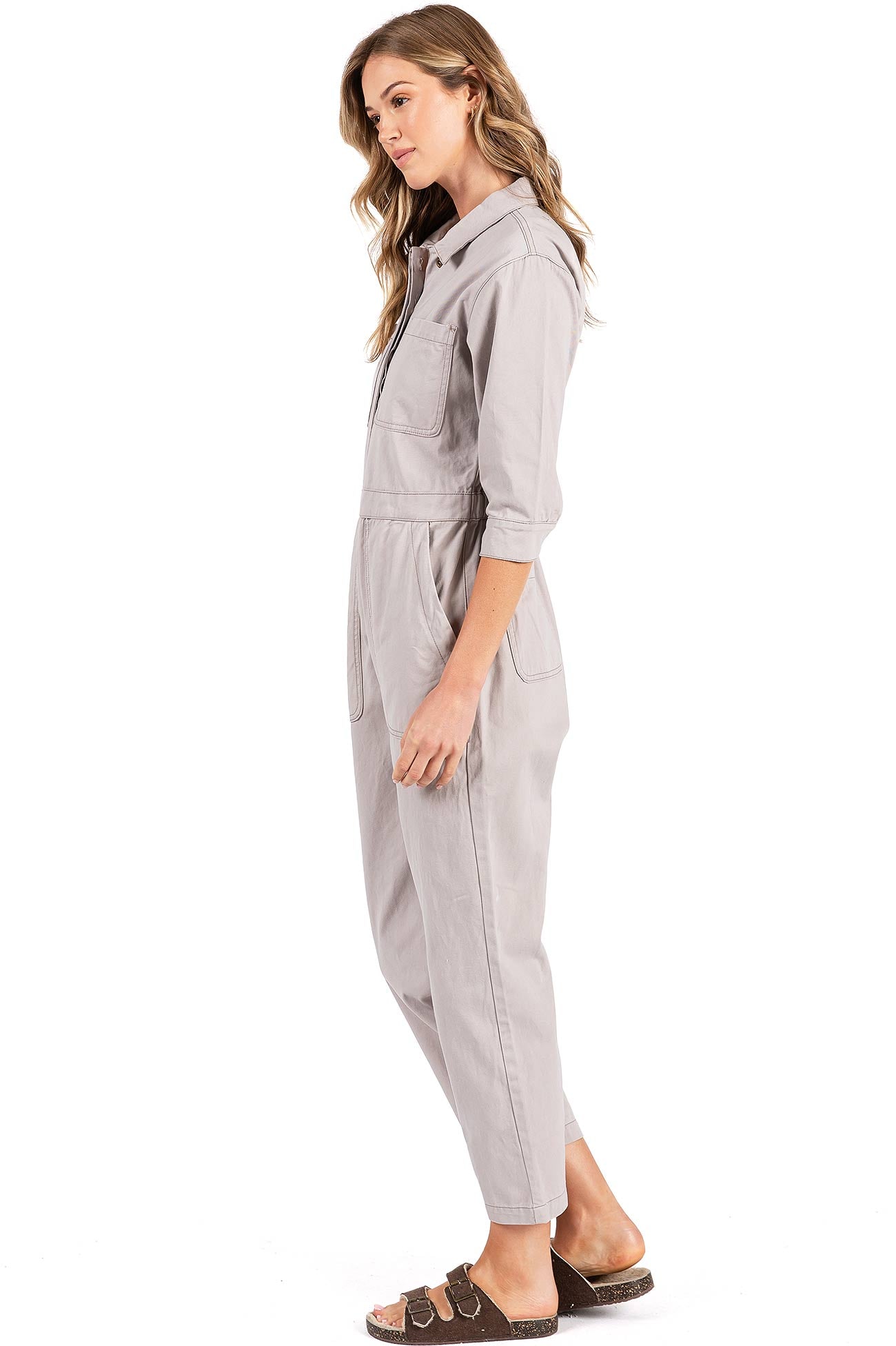 Lana Roux Coverall Aviator Jumpsuit