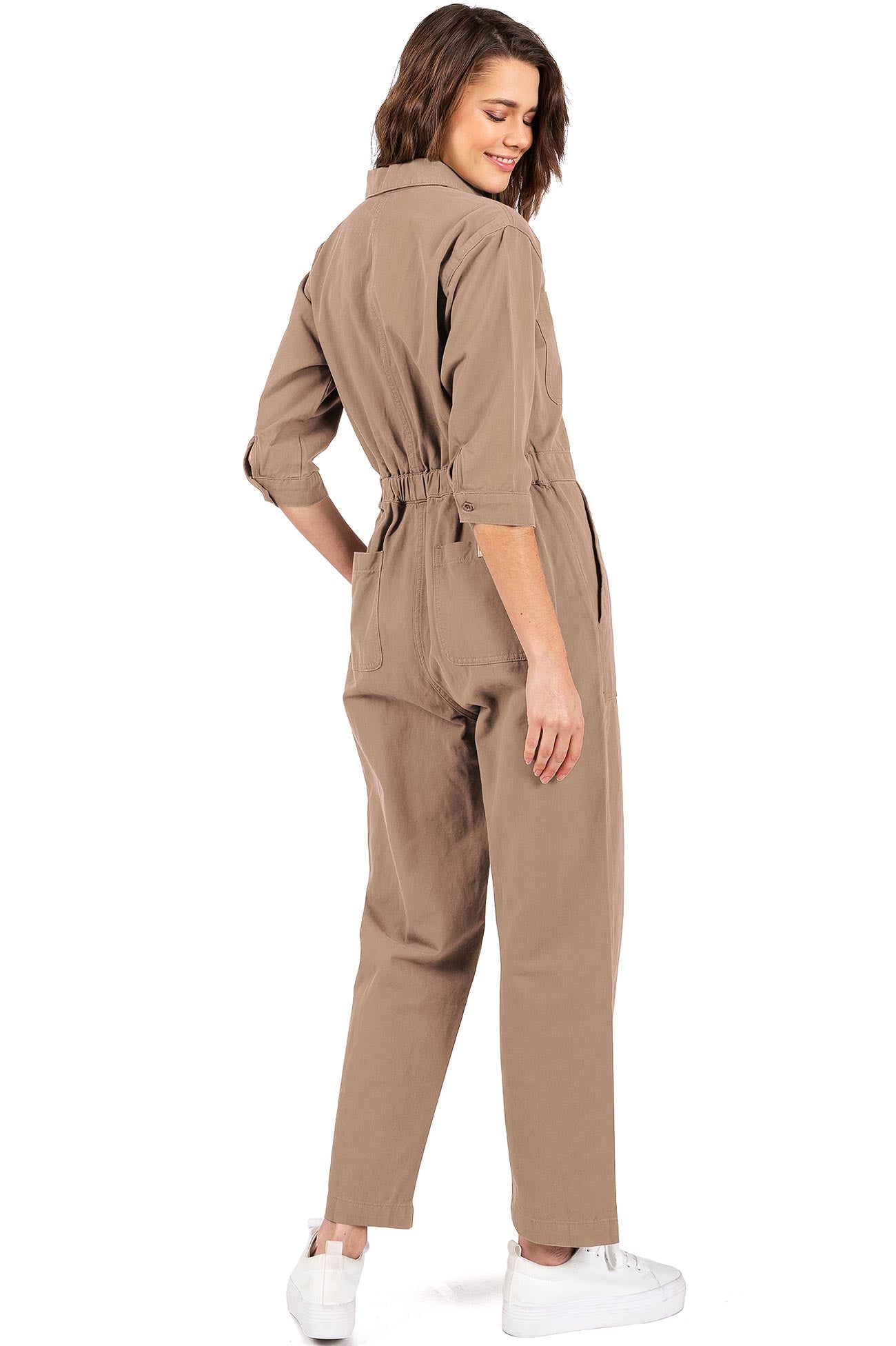 Lana Roux Coverall Aviator Jumpsuit