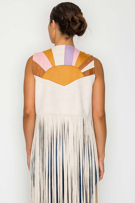 Sunrise Fringe Vest