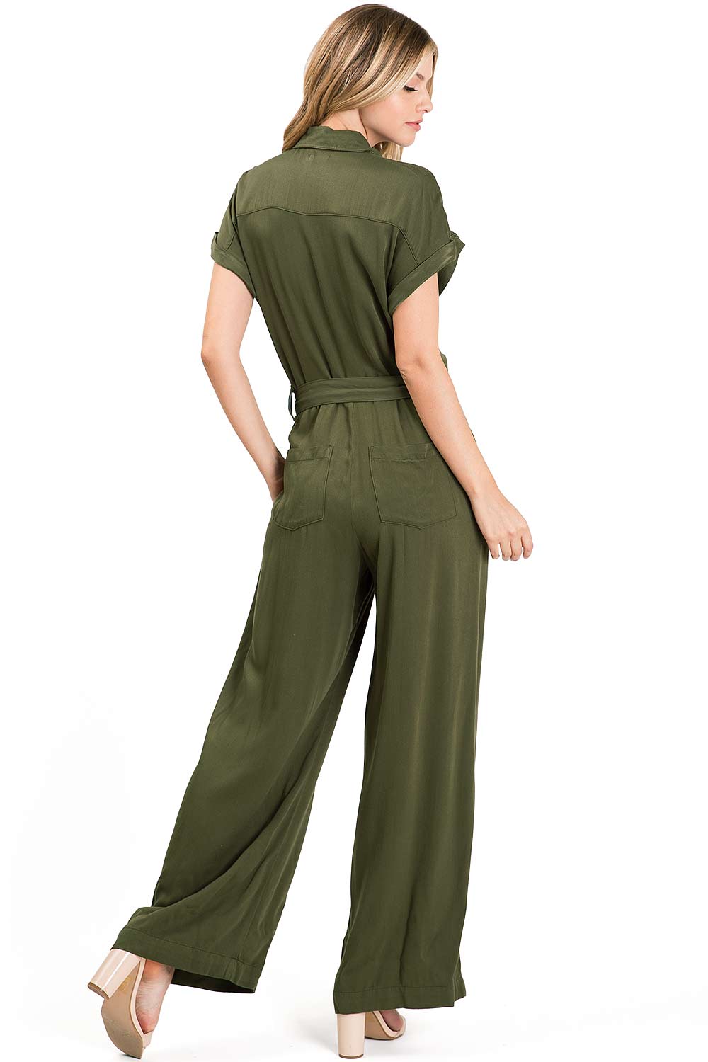 Hailey Utility Jumpsuit - Pink Ice