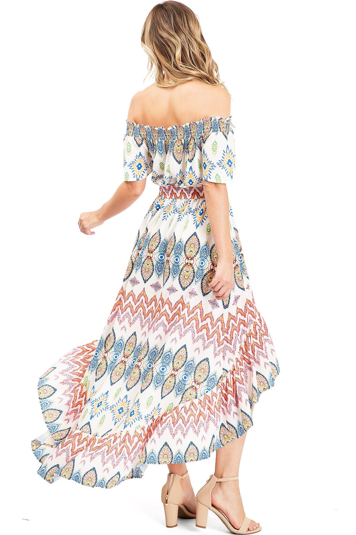 Rising Sun Hi-Lo Dress