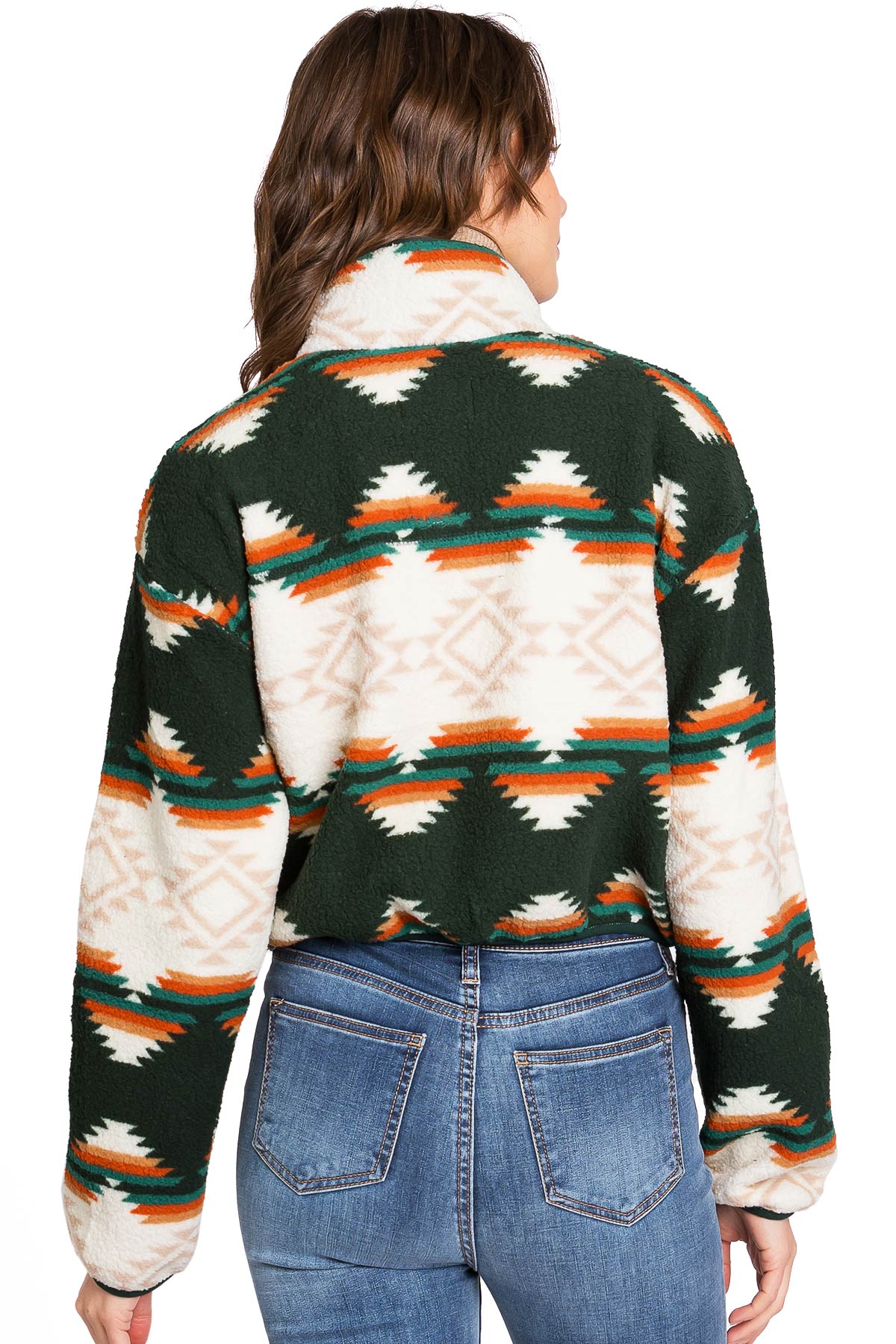 Print Sherpa Jacket - Pink Ice