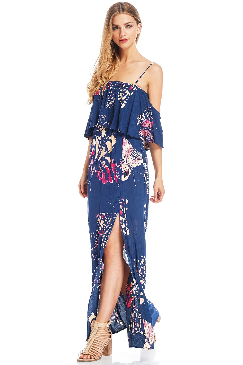 Flicker Bloom Maxi Dress - Pink Ice