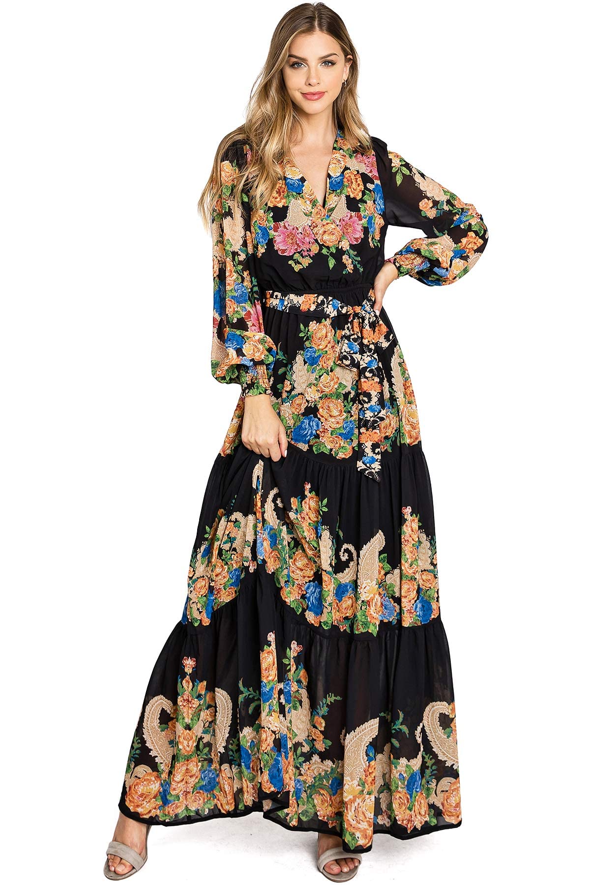 Regal Gardenia Maxi Dress