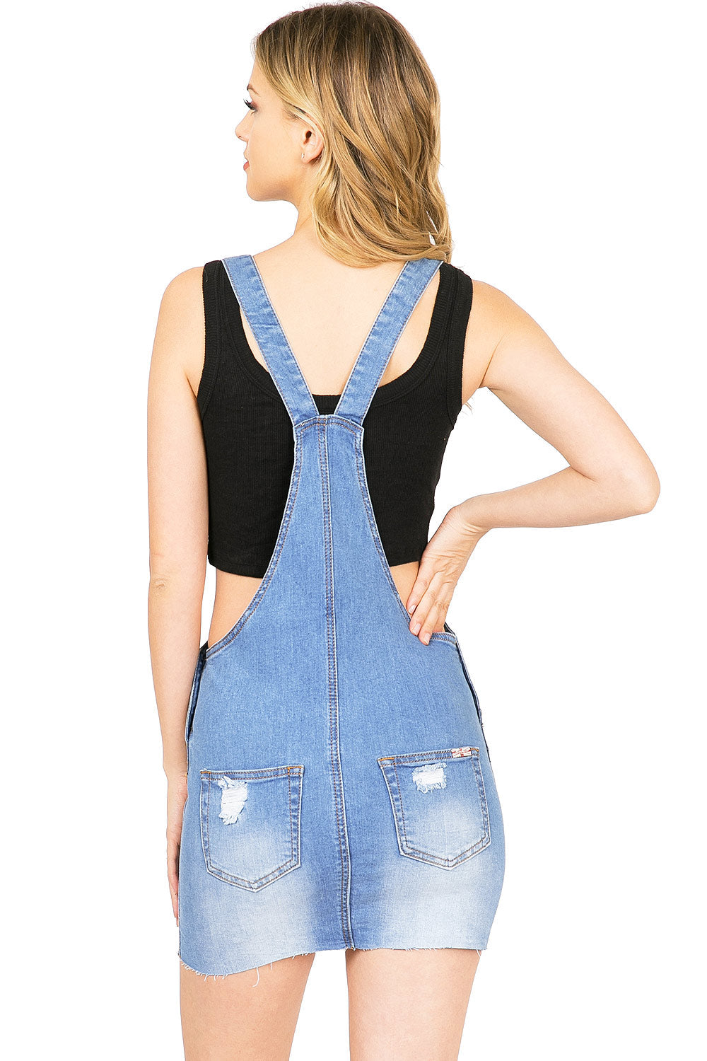 Mandy Overall Dress - Pink Ice