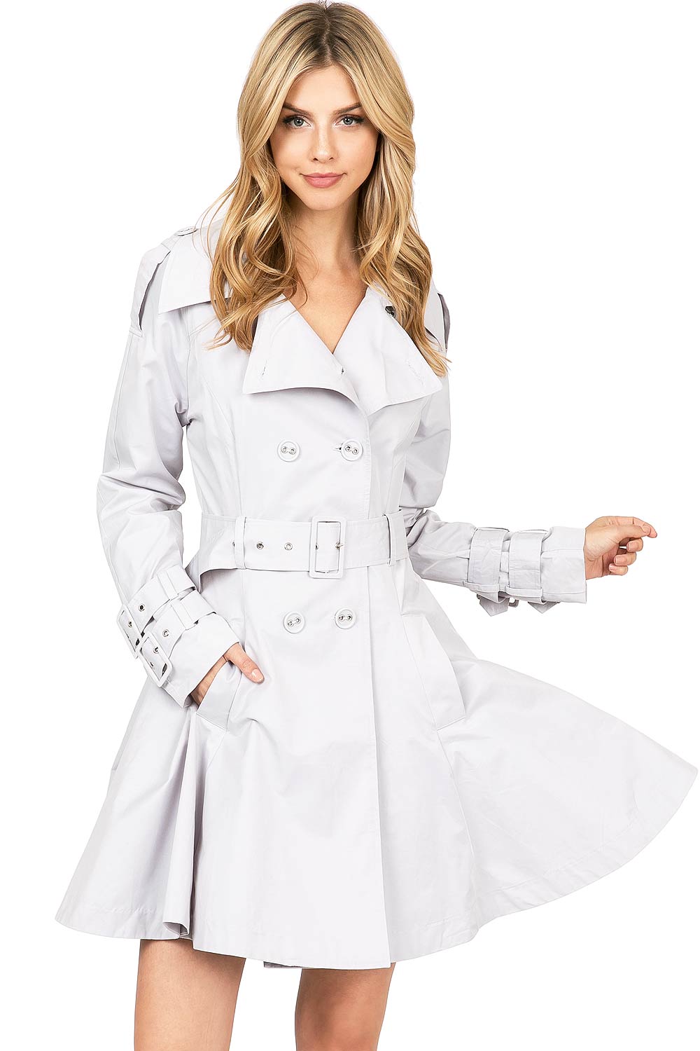 Parisian Trench Coat Dress - Pink Ice