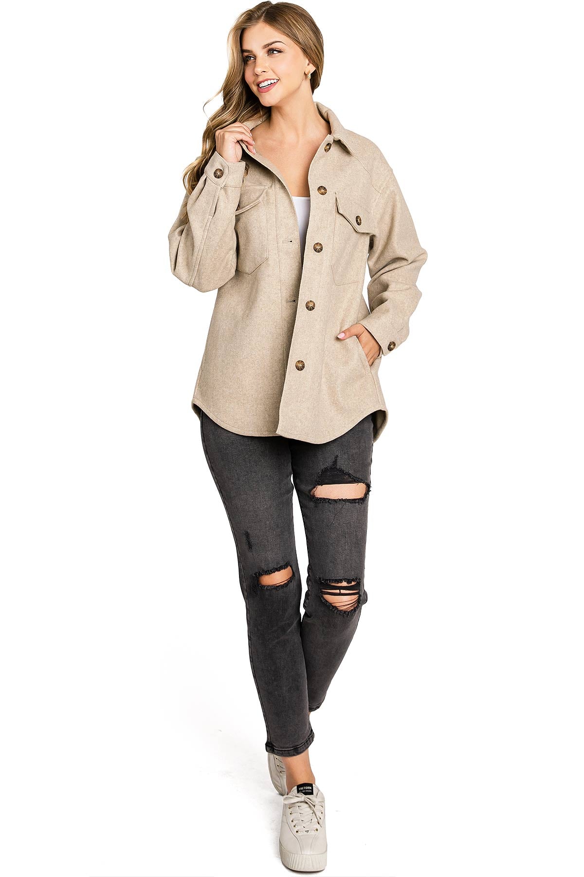 Classic Button Down Shacket