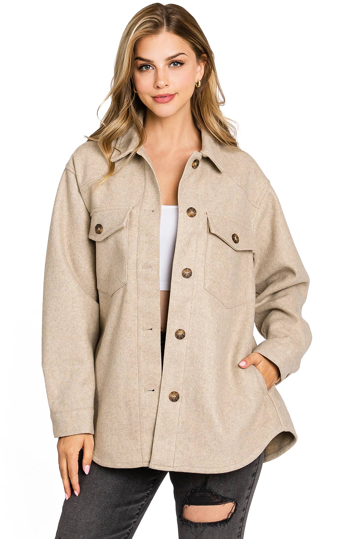 Classic Button Down Shacket