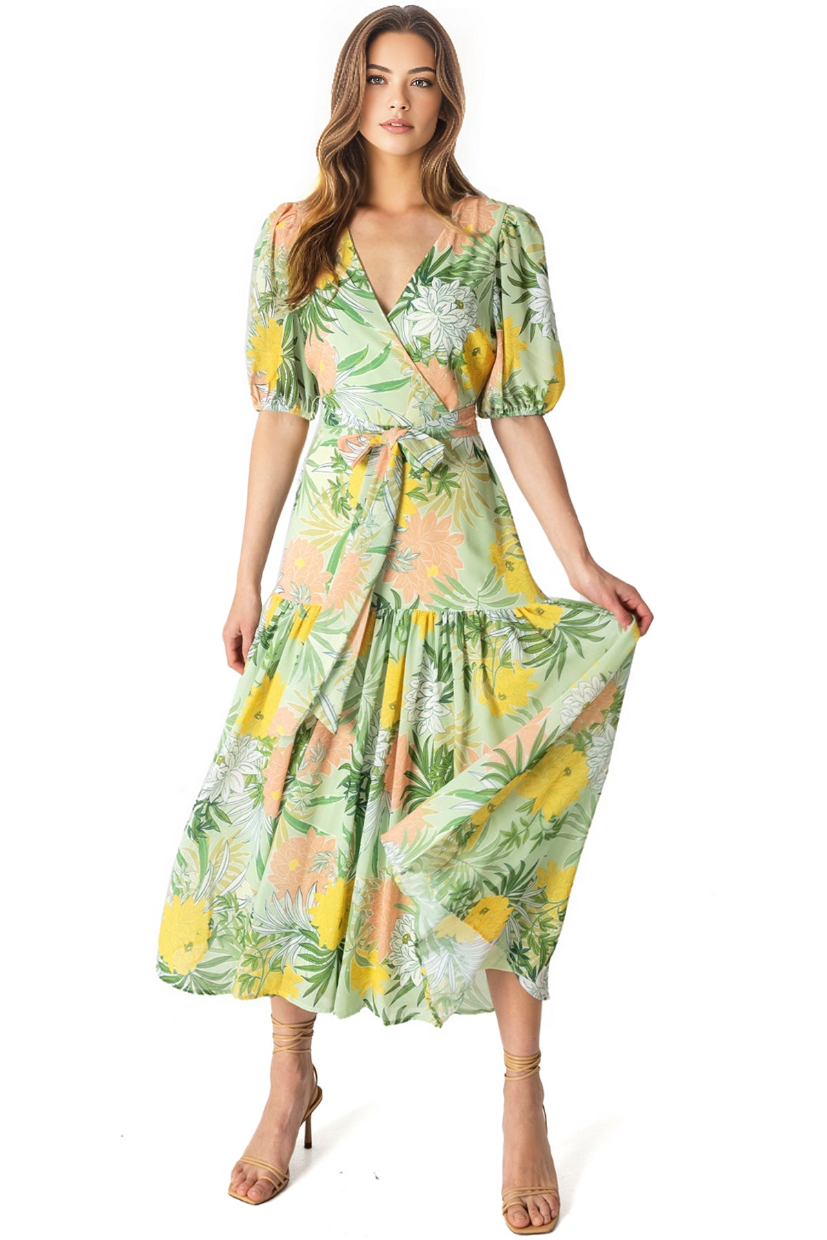 Tropic Blossom Midi Dress