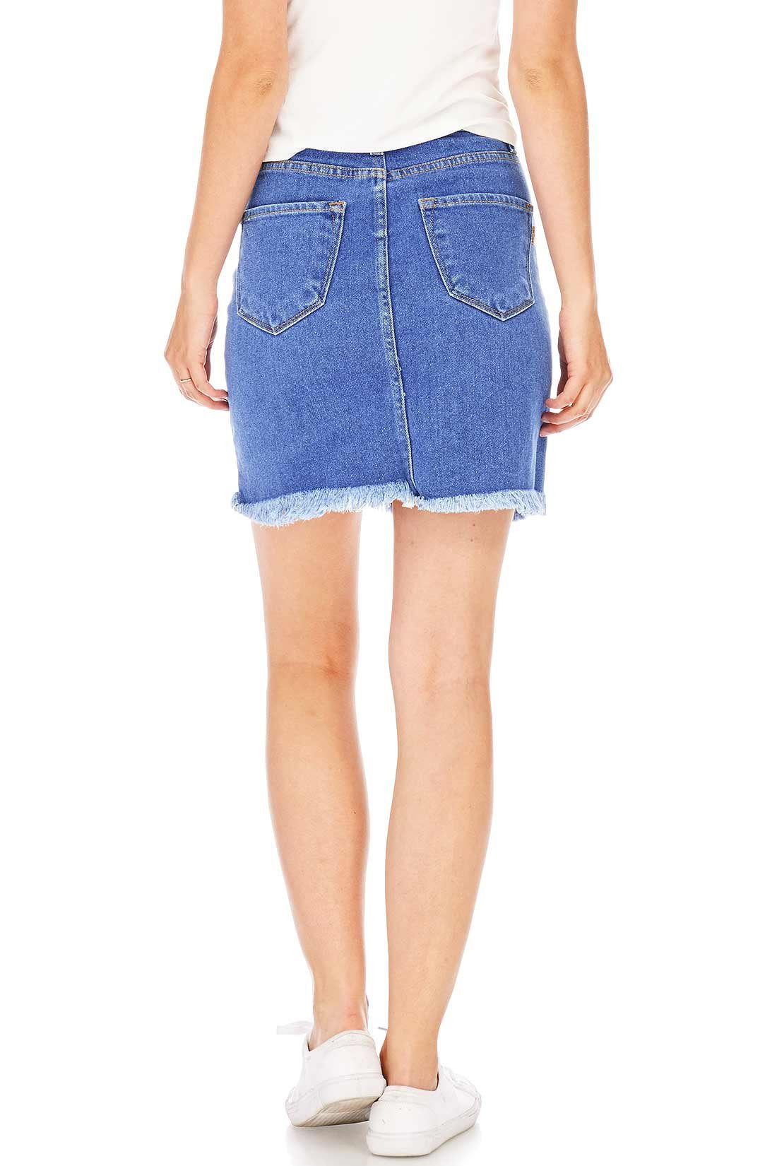 Rosie Denim Skirt - Pink Ice