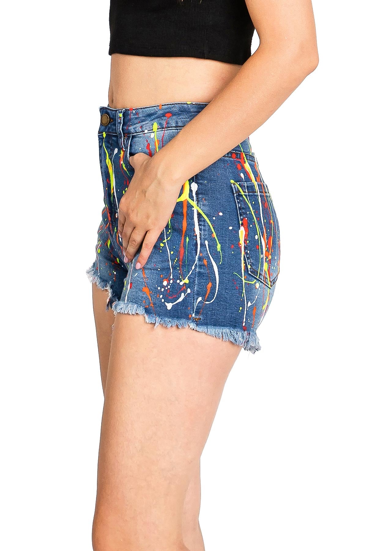 Splatter High Rise Shorts