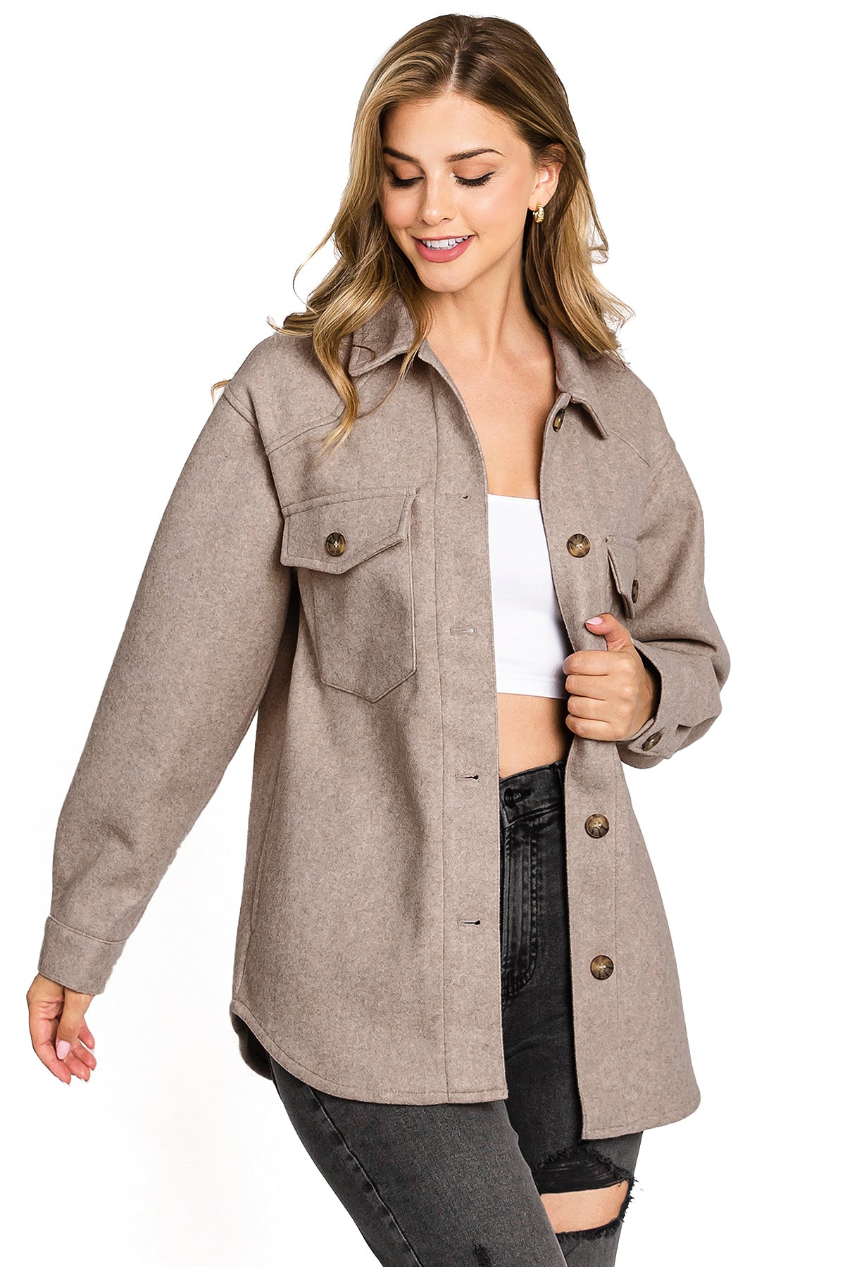 Classic Button Down Shacket