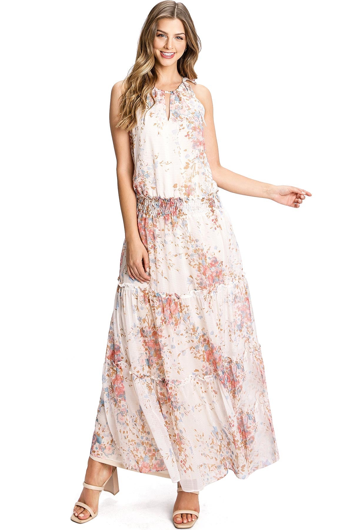 Floral Tranquility Maxi Dress