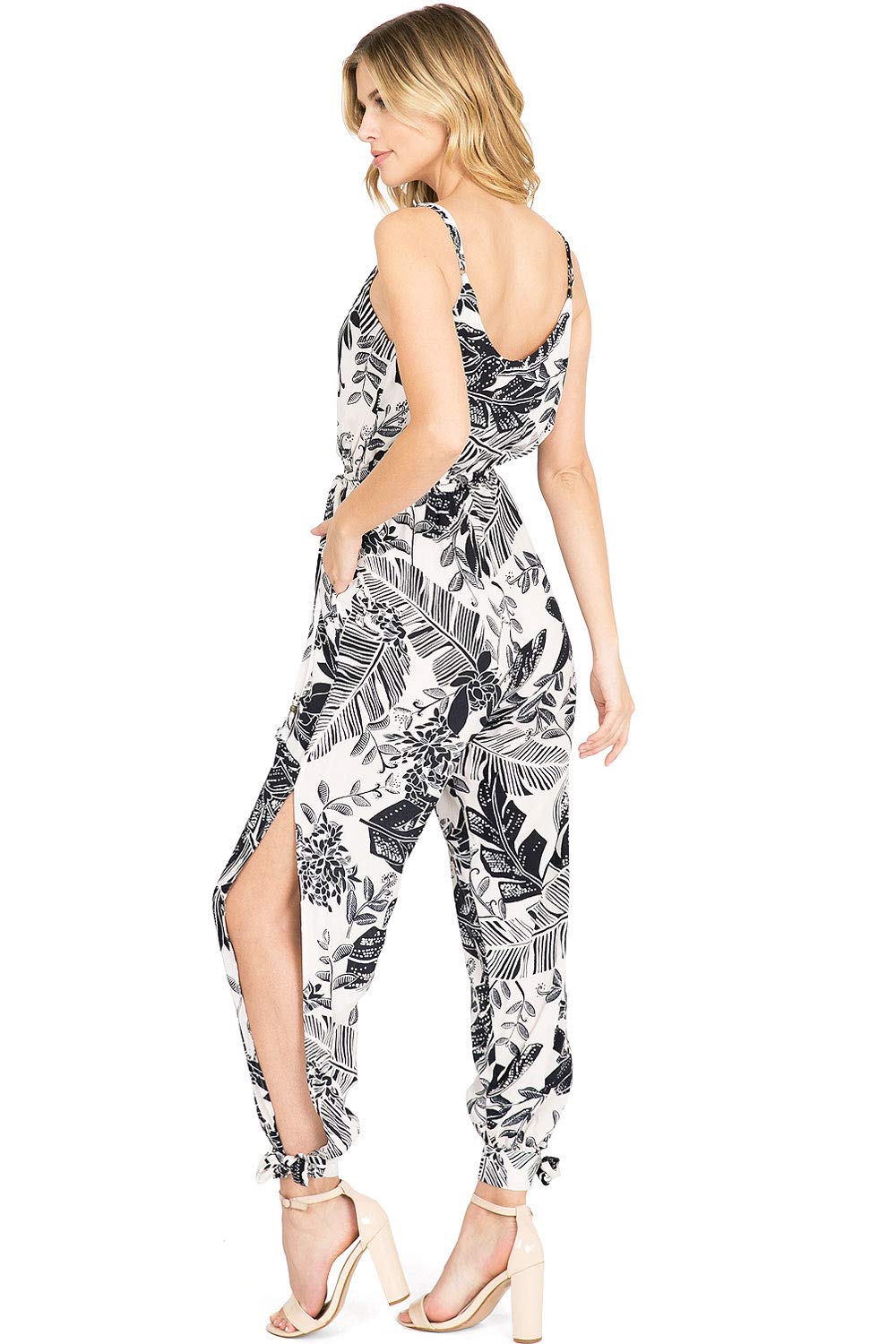 Bali Floral Surplice Jumpsuit - Pink Ice