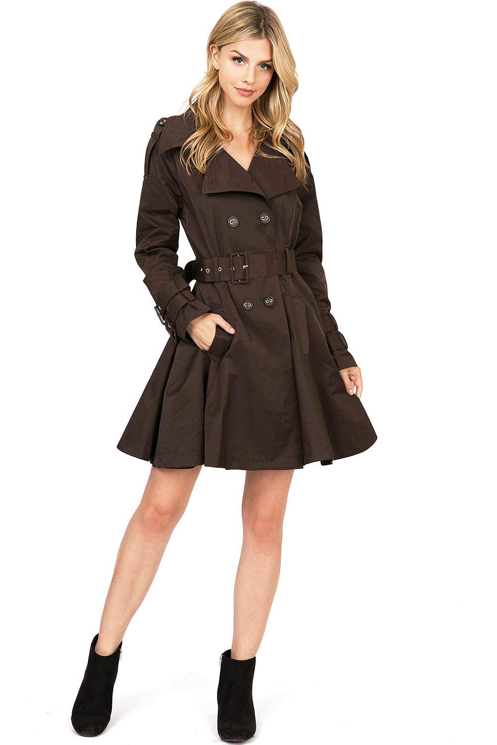 Parisian Trench Coat Dress - Pink Ice