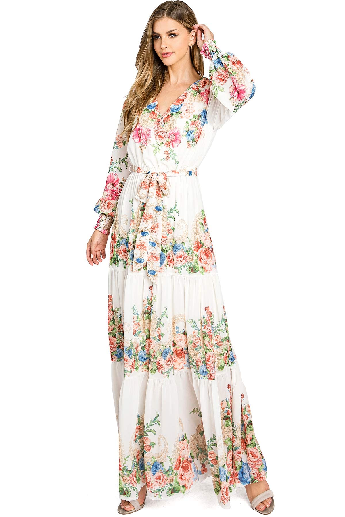 Regal Gardenia Maxi Dress