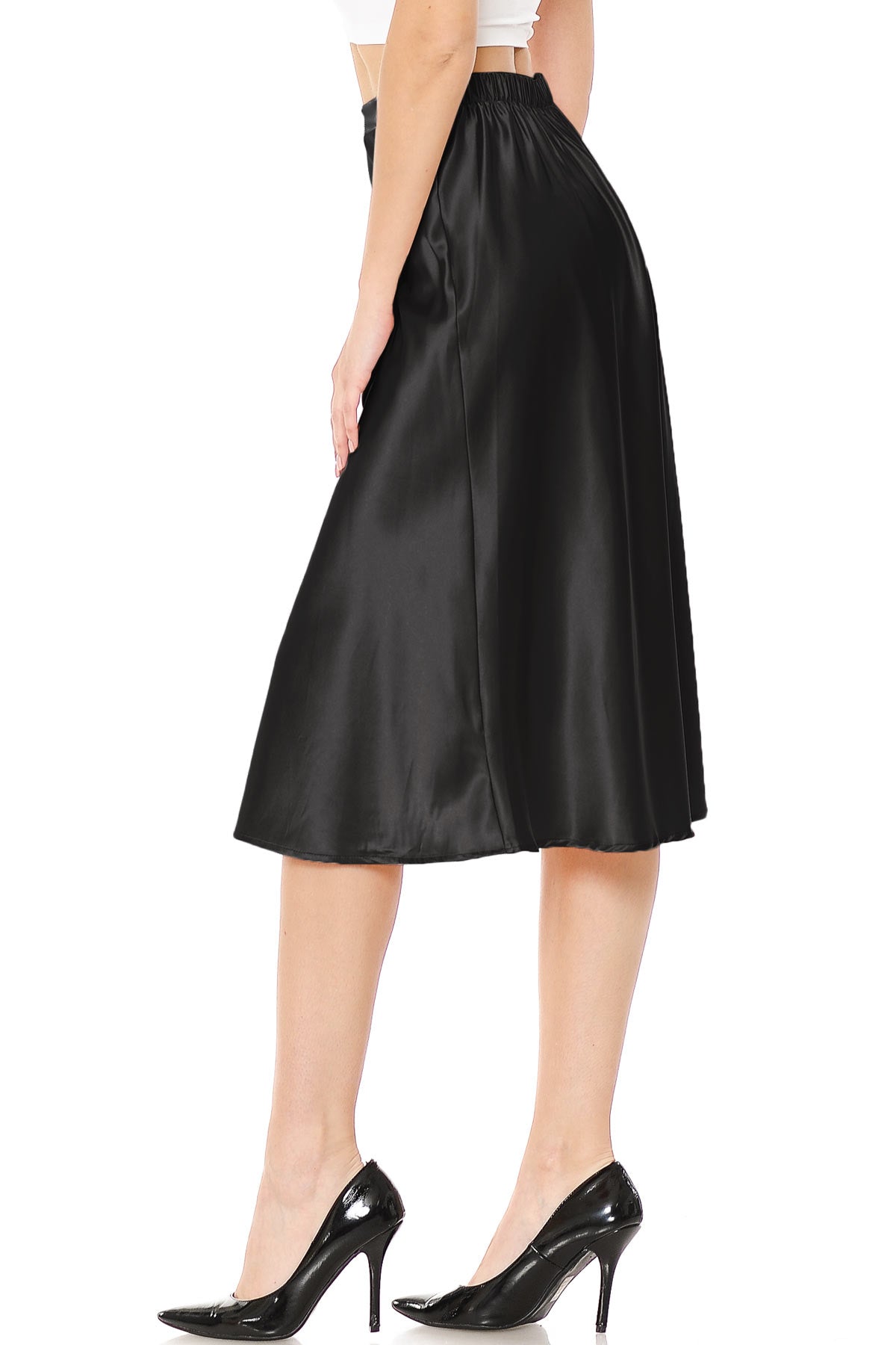 Stella Satin Midi Skirt
