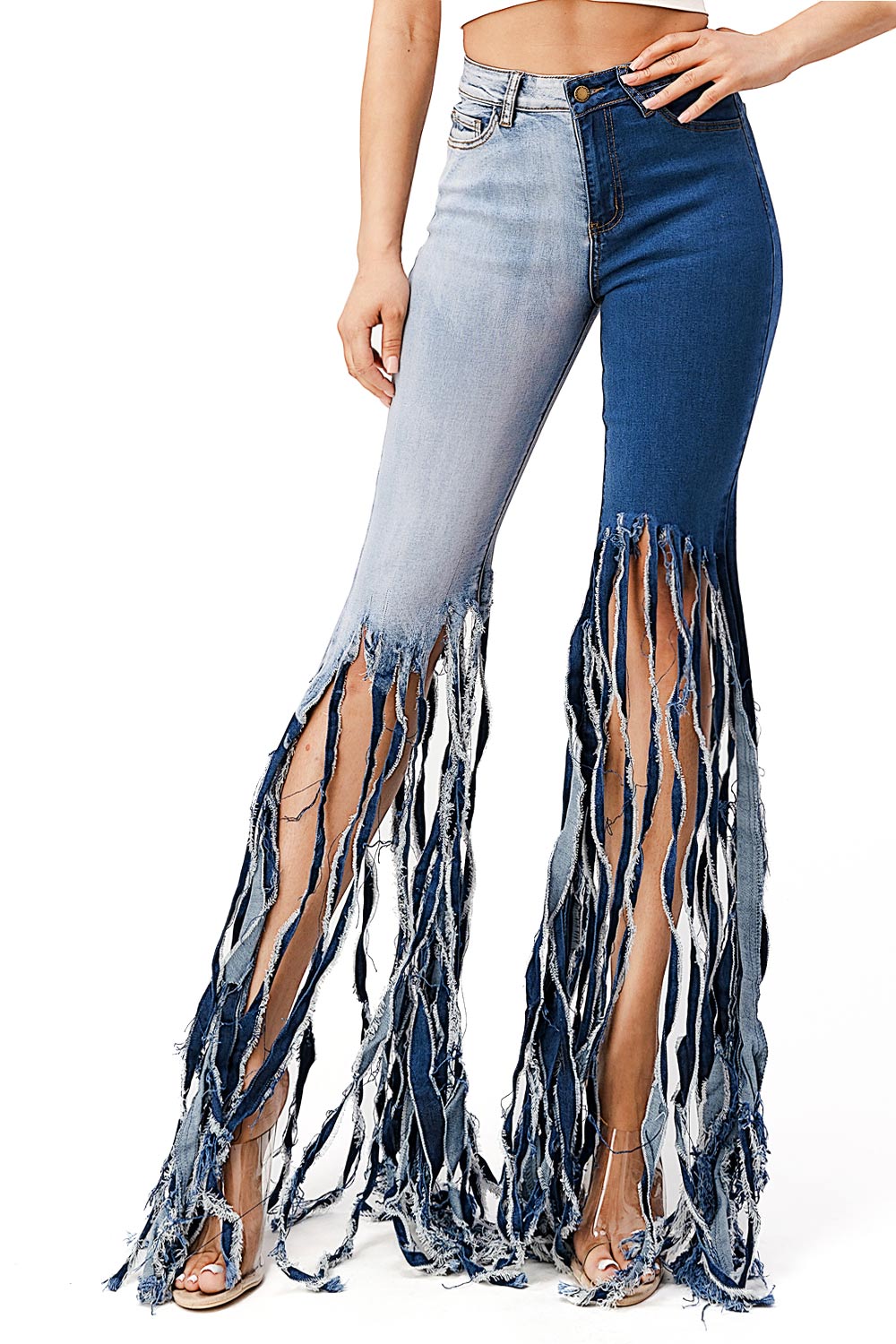 Gemini High Rise Fringe Flares