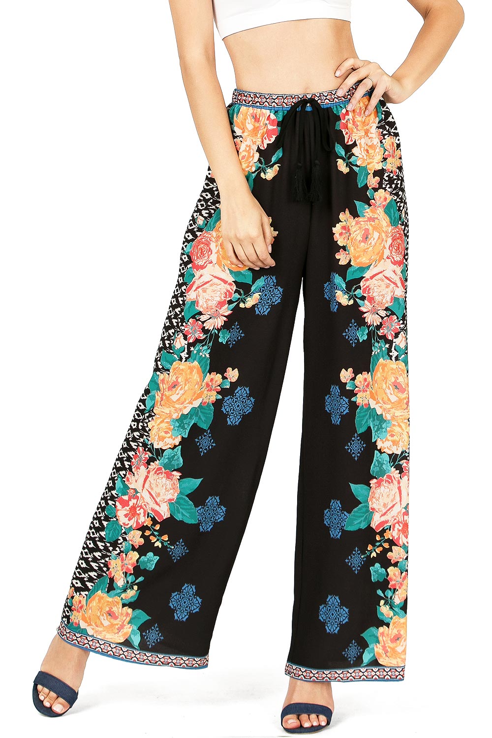 Rose Construct Palazzo Pants