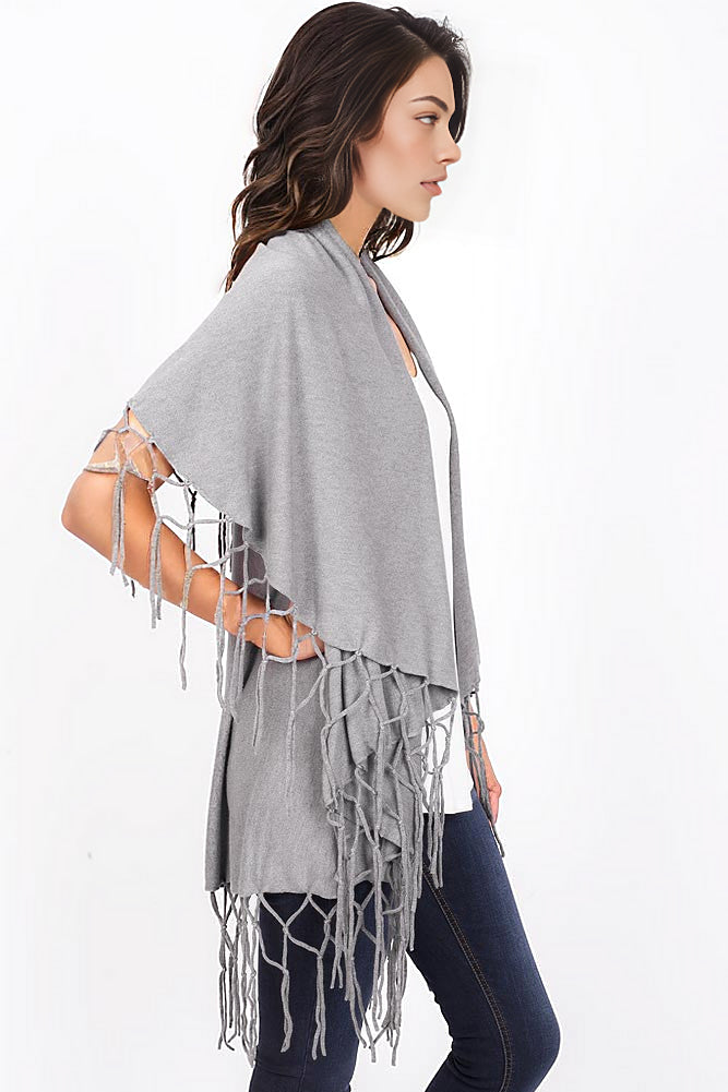 Total Catch Fringe Cardigan