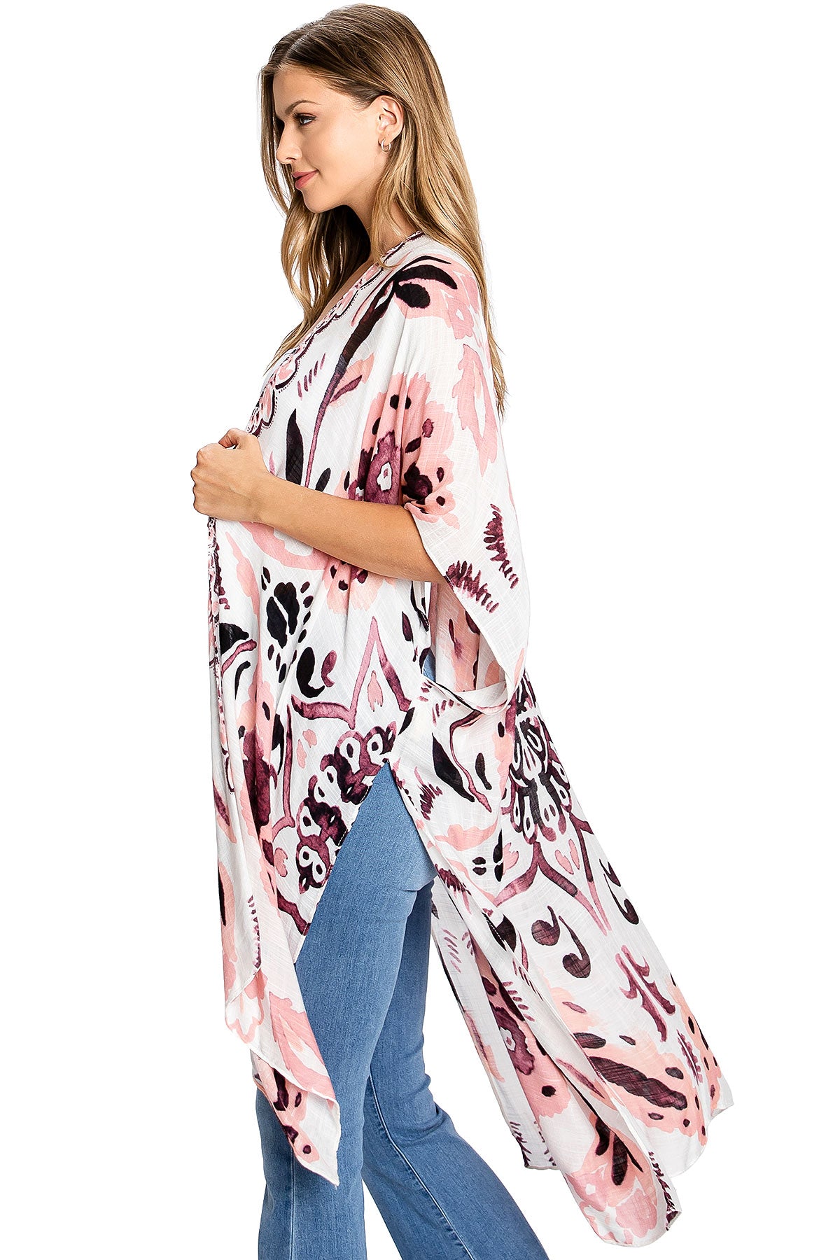 Blushing Blooms Kimono