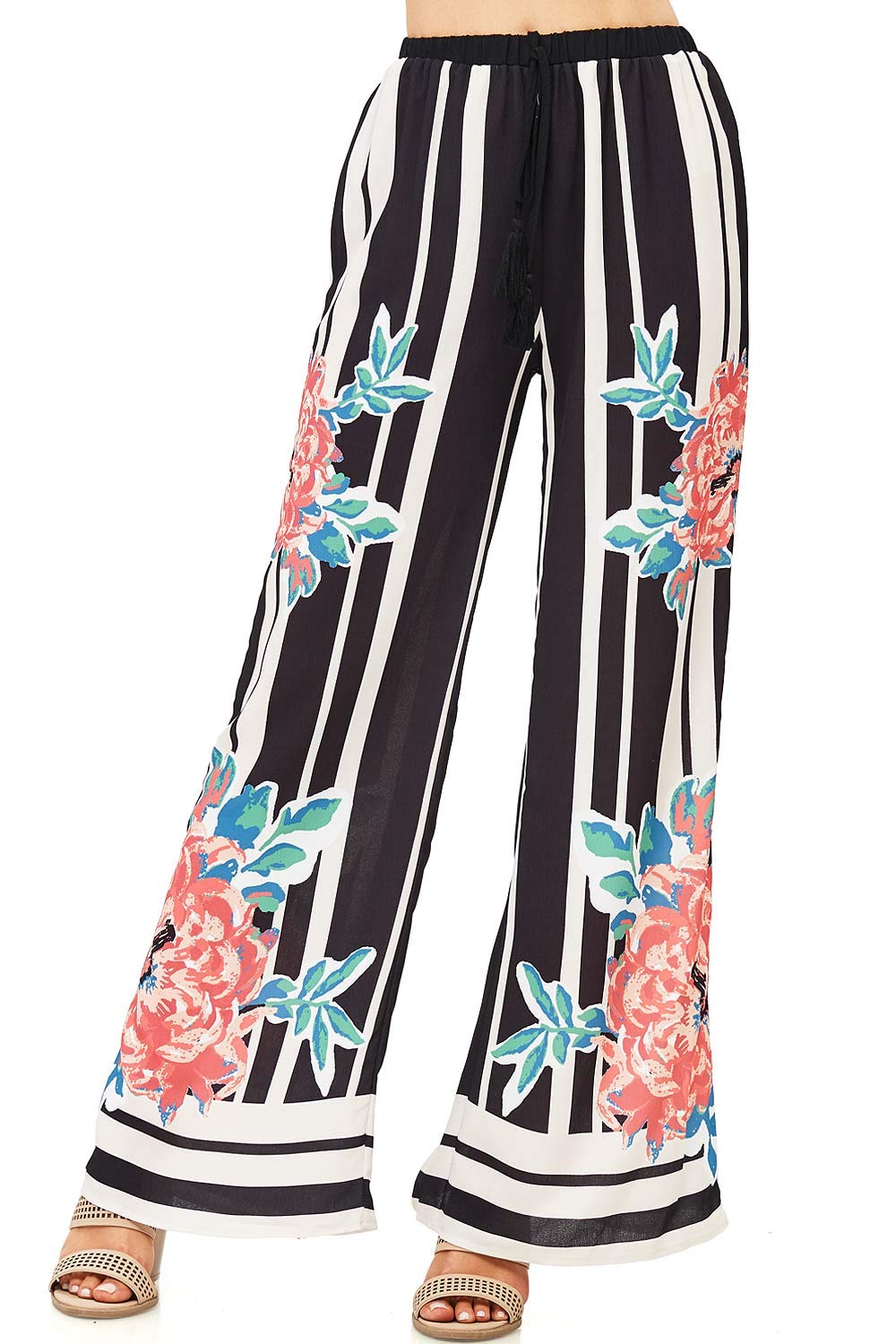 Rose Construct Palazzo Pants