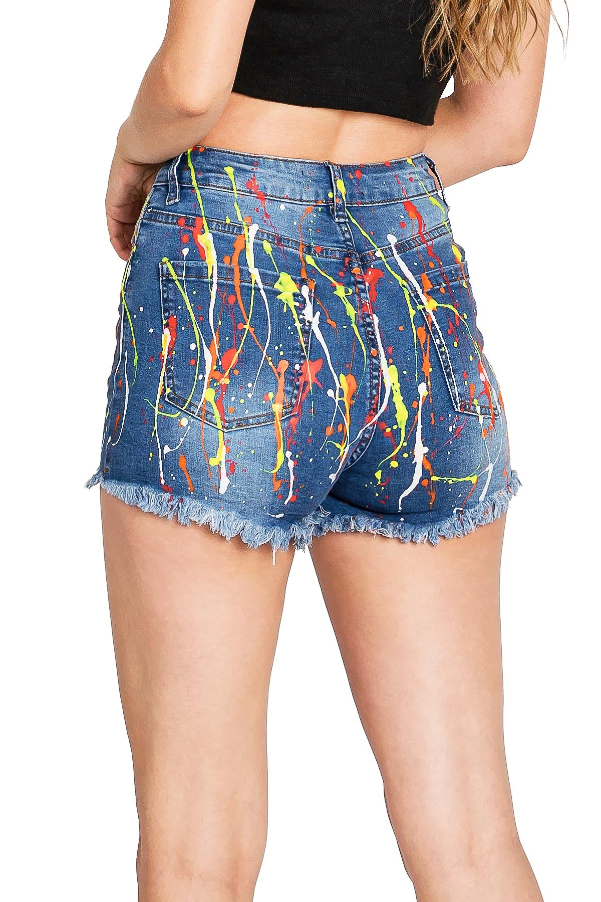 Splatter High Rise Shorts