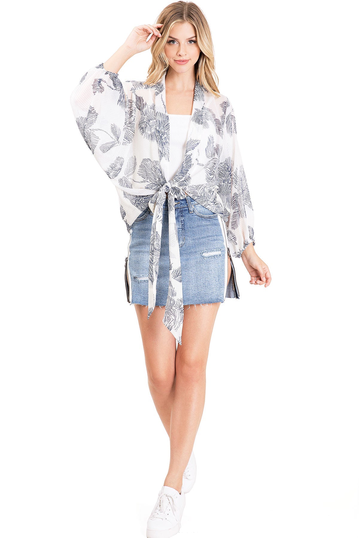 KENDALL + KYLIE Zip It Denim Mini