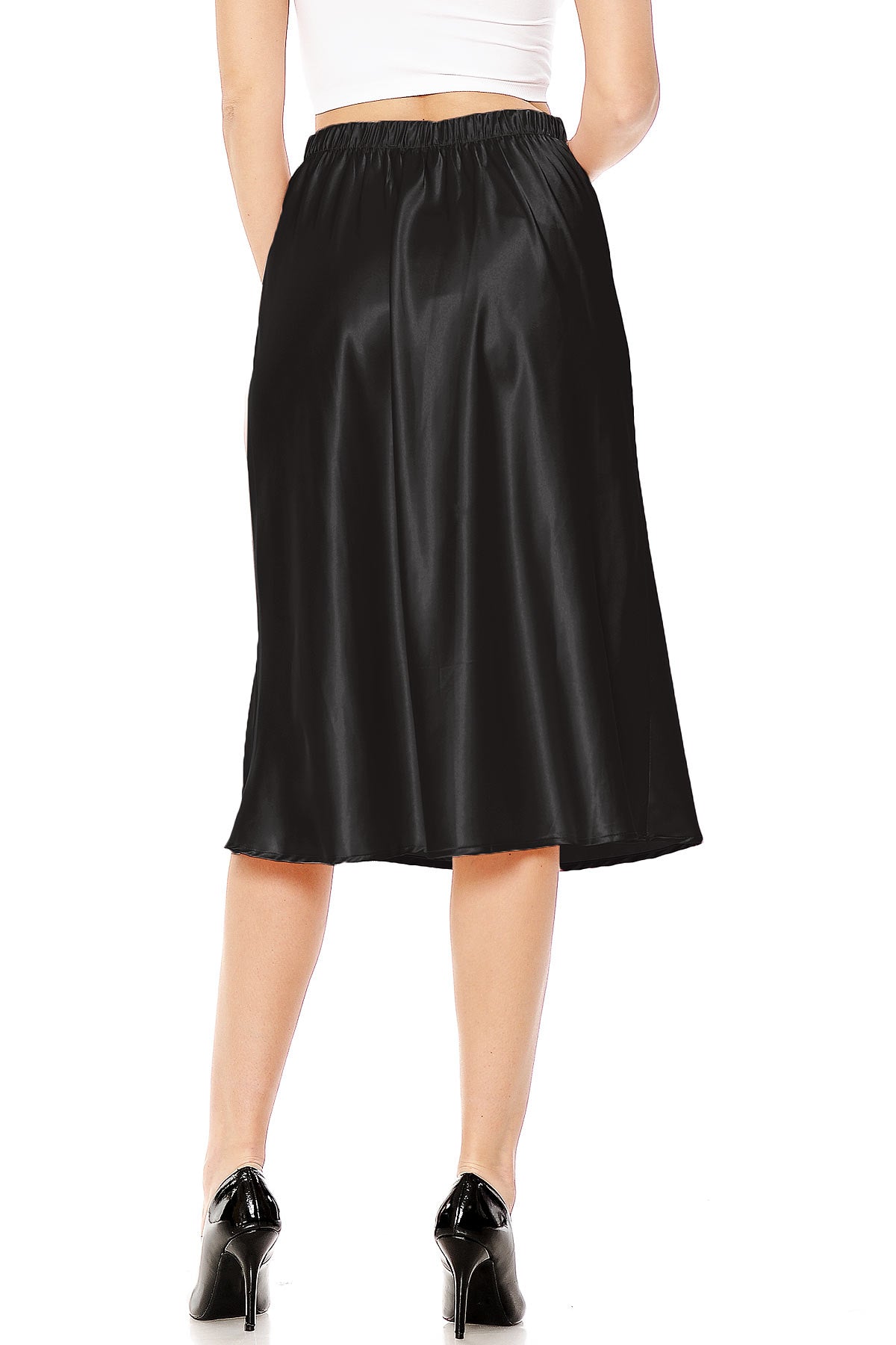 Stella Satin Midi Skirt