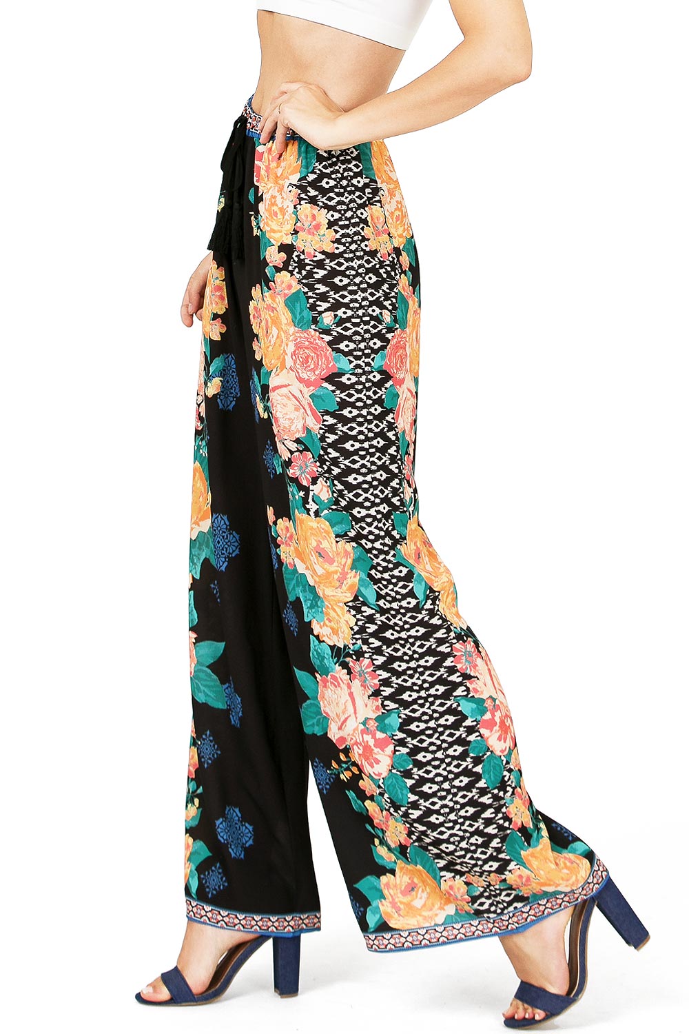 Rose Construct Palazzo Pants