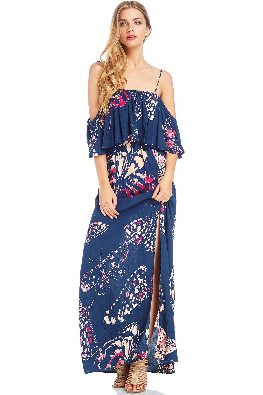 Flicker Bloom Maxi Dress - Pink Ice