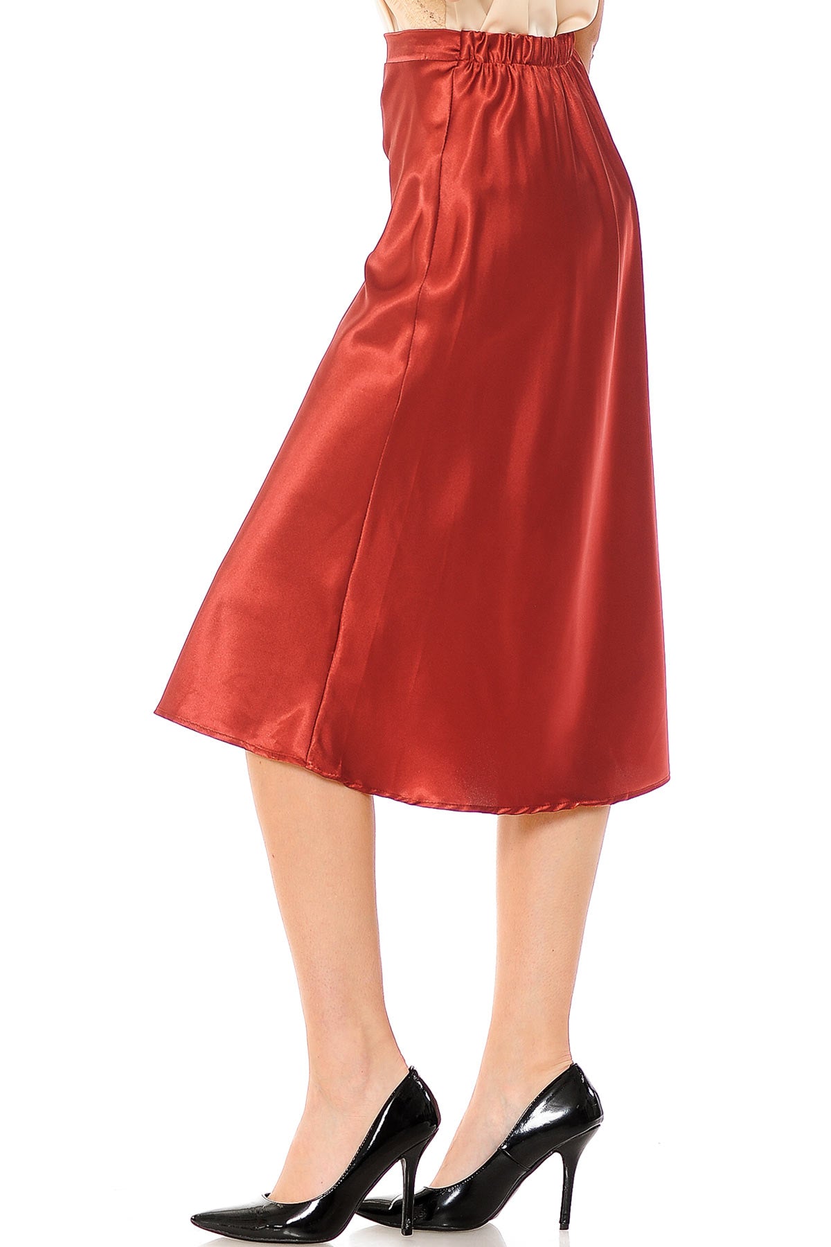Stella Satin Midi Skirt