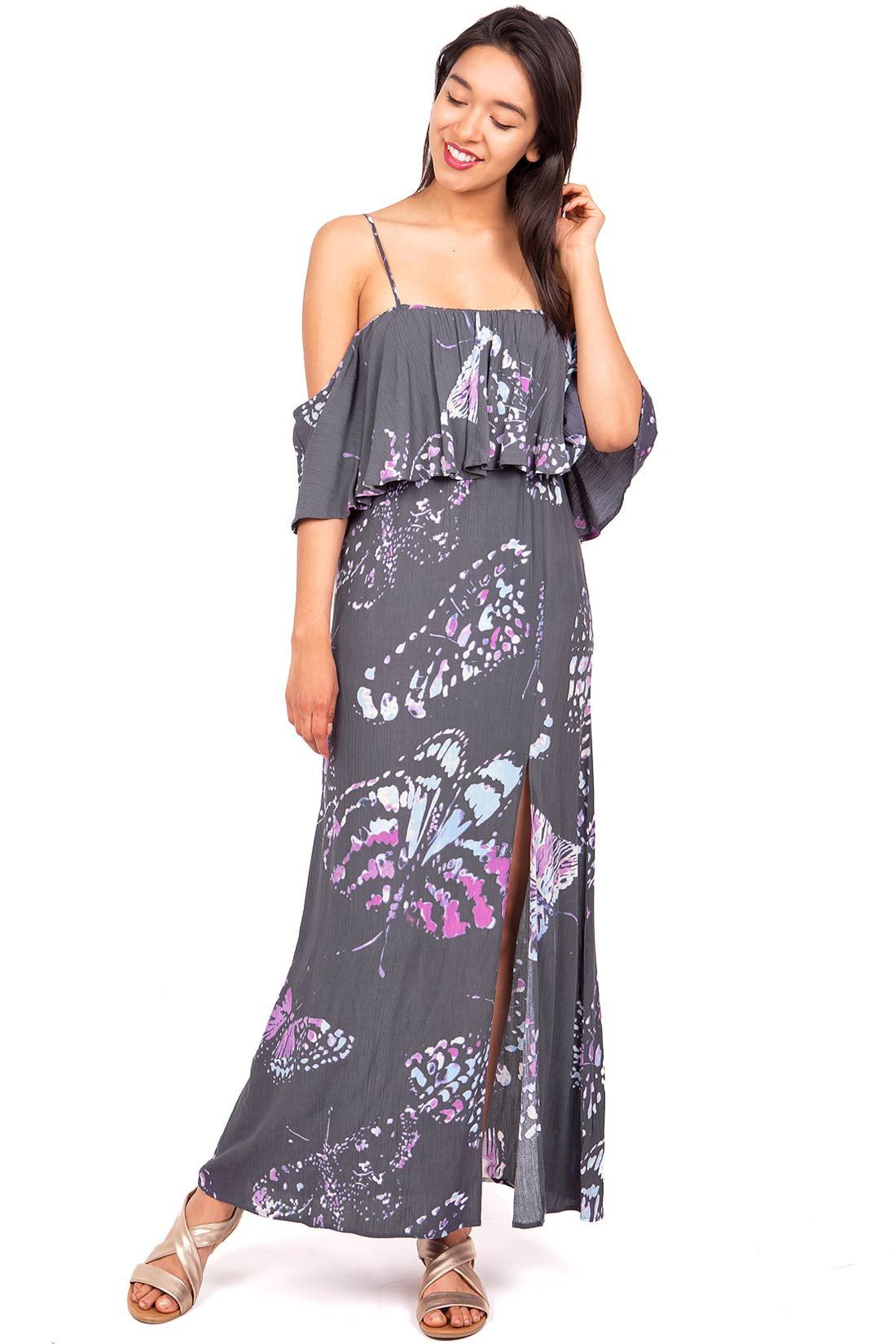 Flicker Bloom Maxi Dress - Pink Ice