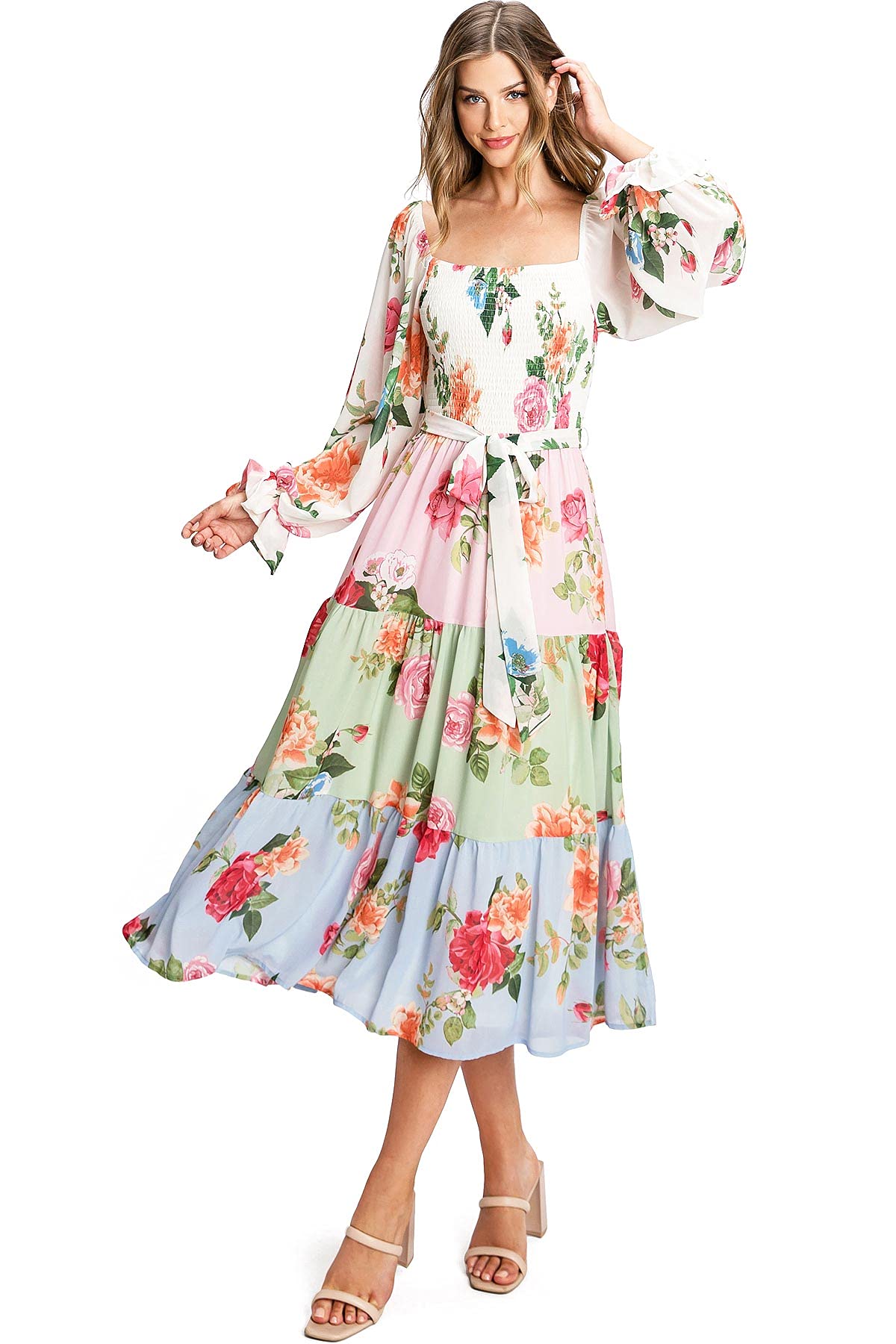 Rose Sorbet Midi Dress