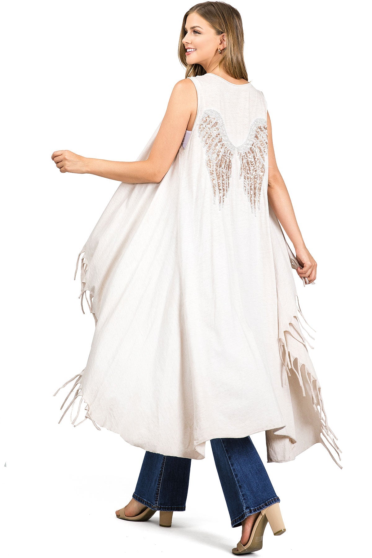 Angel Fringe Maxi Vest
