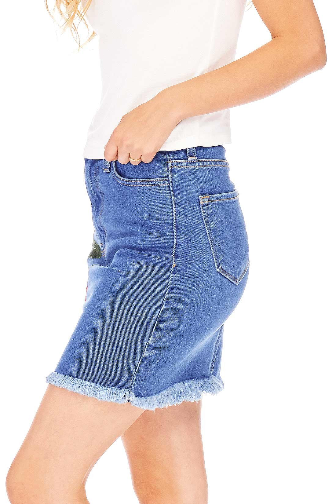 Rosie Denim Skirt - Pink Ice