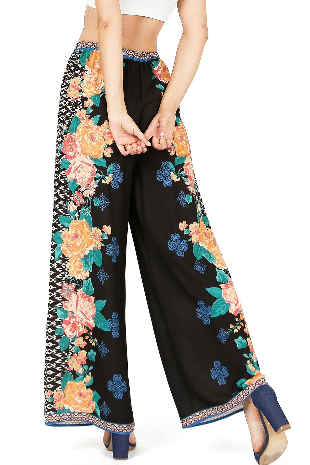 Rose Construct Palazzo Pants
