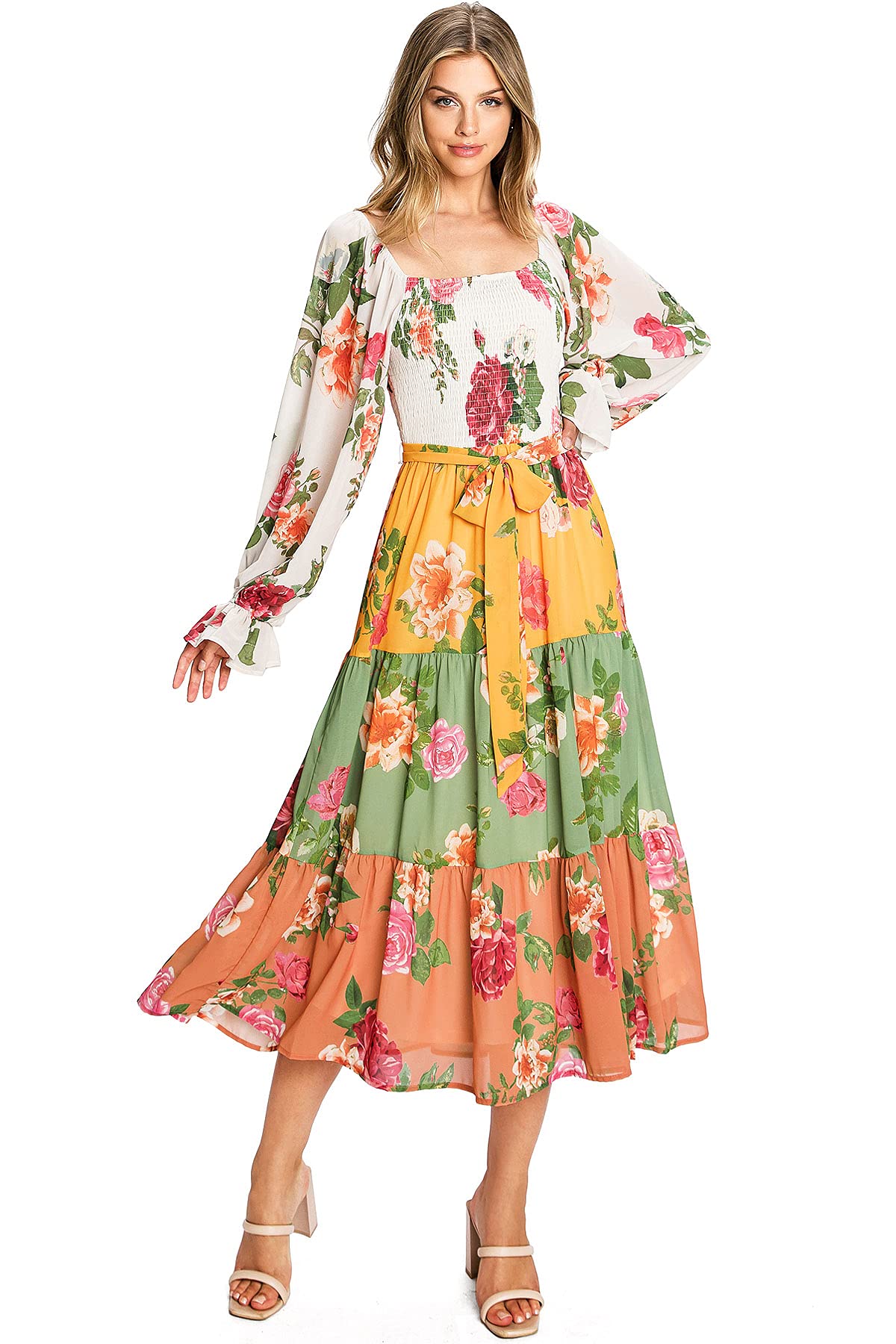 Rose Sorbet Midi Dress